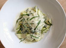 Creamy Garlic Basil Zucchini