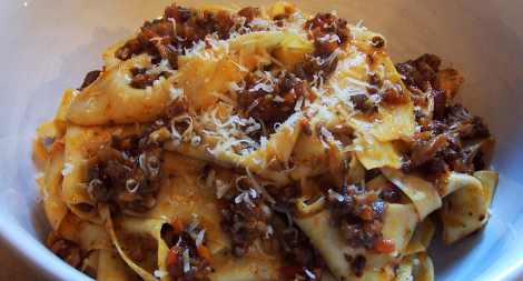 Handmade Pappardelle with Meat Sauce