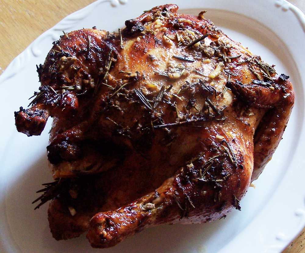 orange ginger herb roast chicken