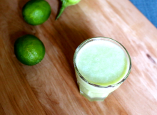 Bitter Melon Pear and Lime Juice