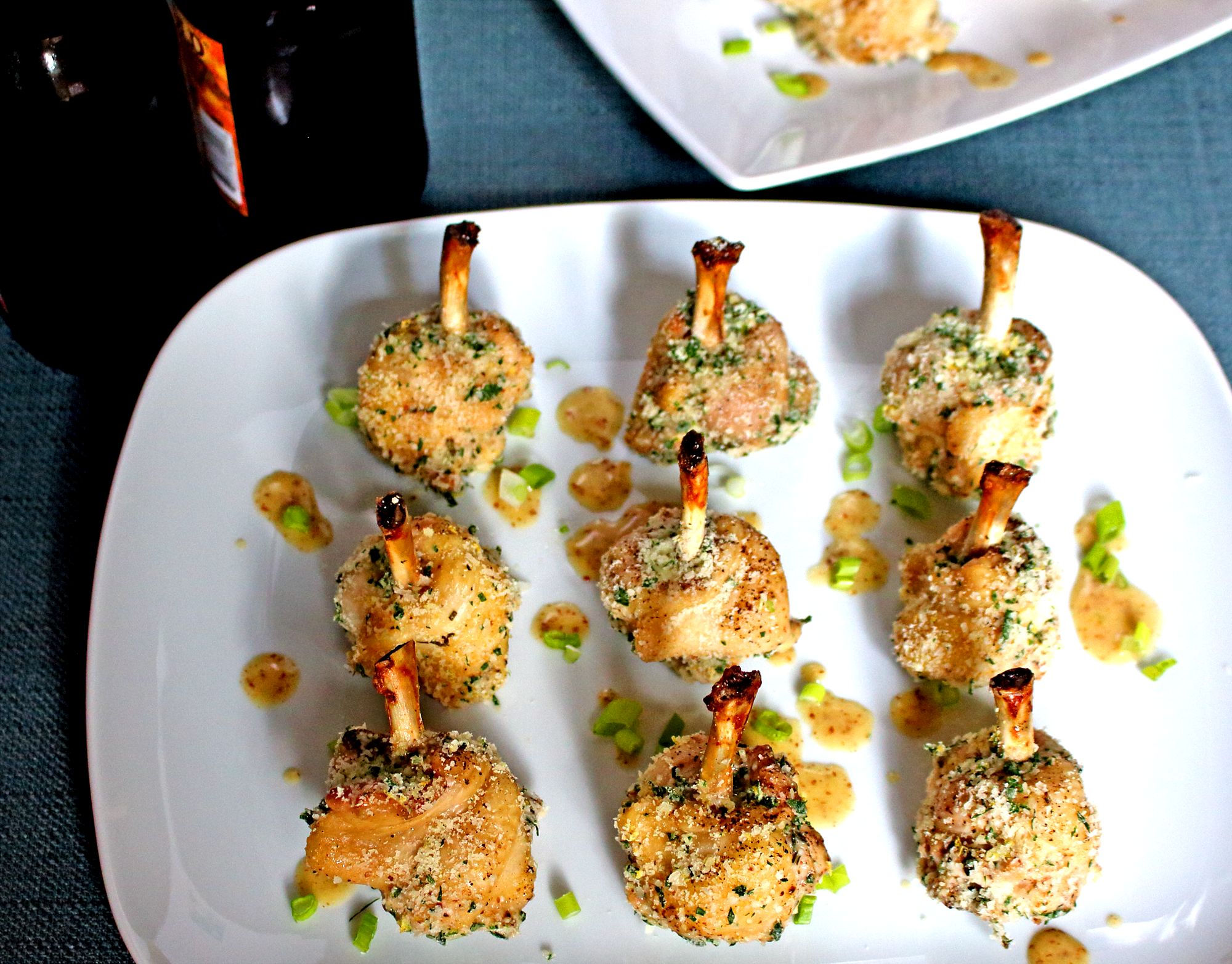 buttermilk herb parmesan buffalo wings with honey mustard