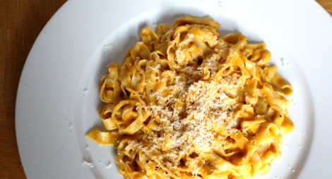Butternut Squash and Mascarpone Fettucine