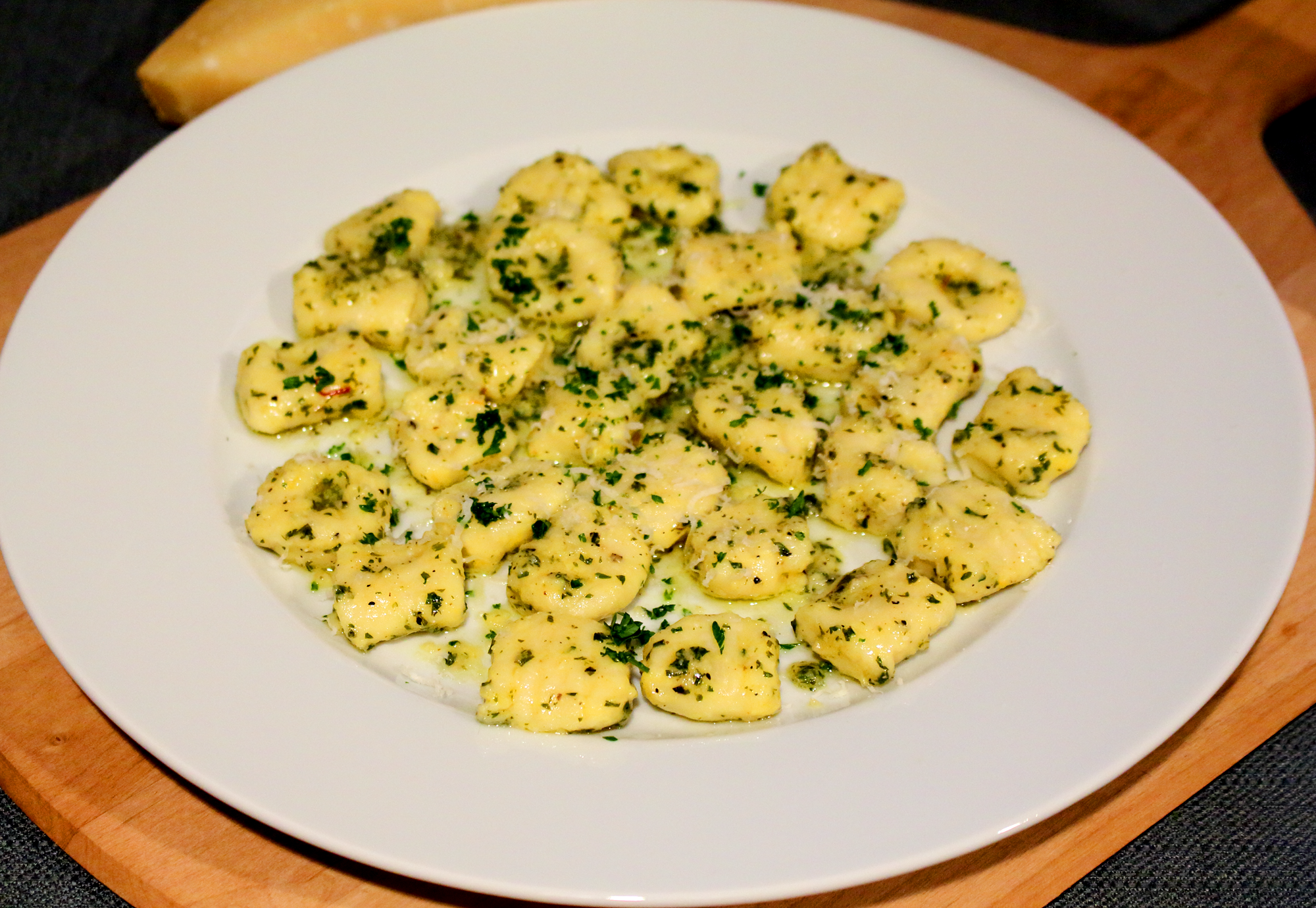 Gnocchi with Garlic Parmesan and Parsley Cream Sauce - Epicure&amp;#39;s Table