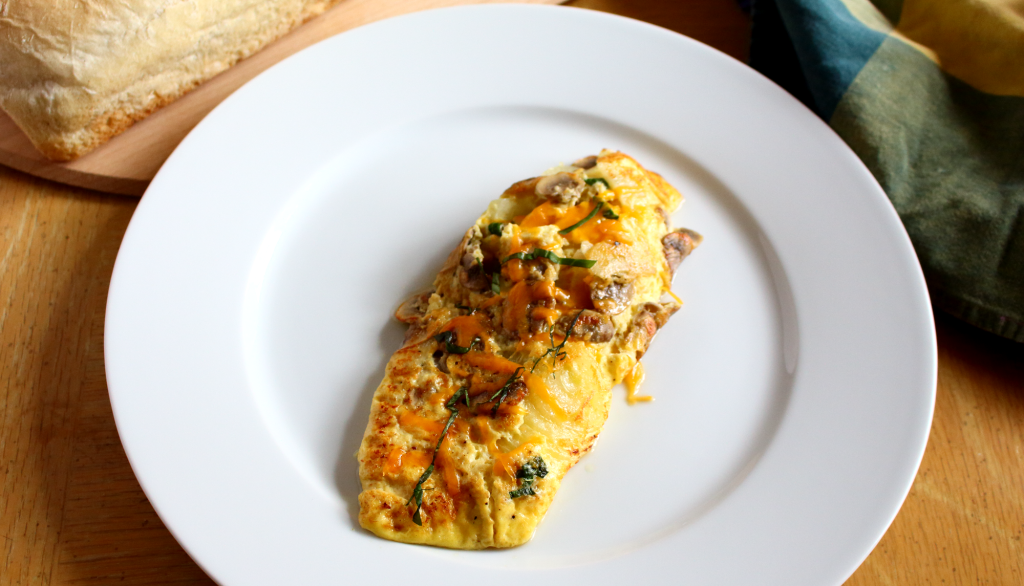 Mushroom Onion and Garlic Omelette Epicure's Table