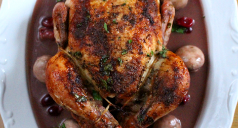 Roast Chicken With Cranberries