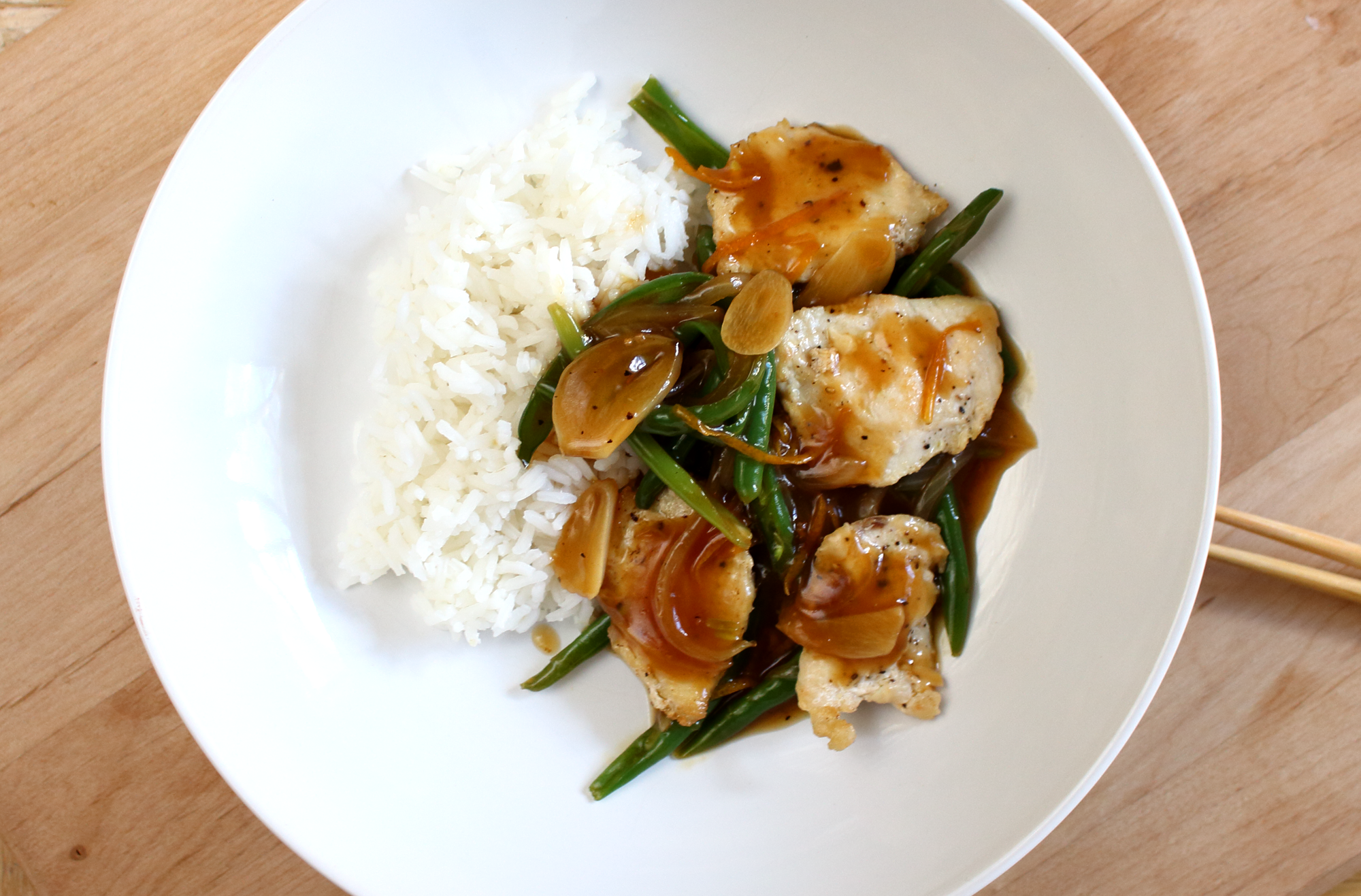 orange garlic chicken