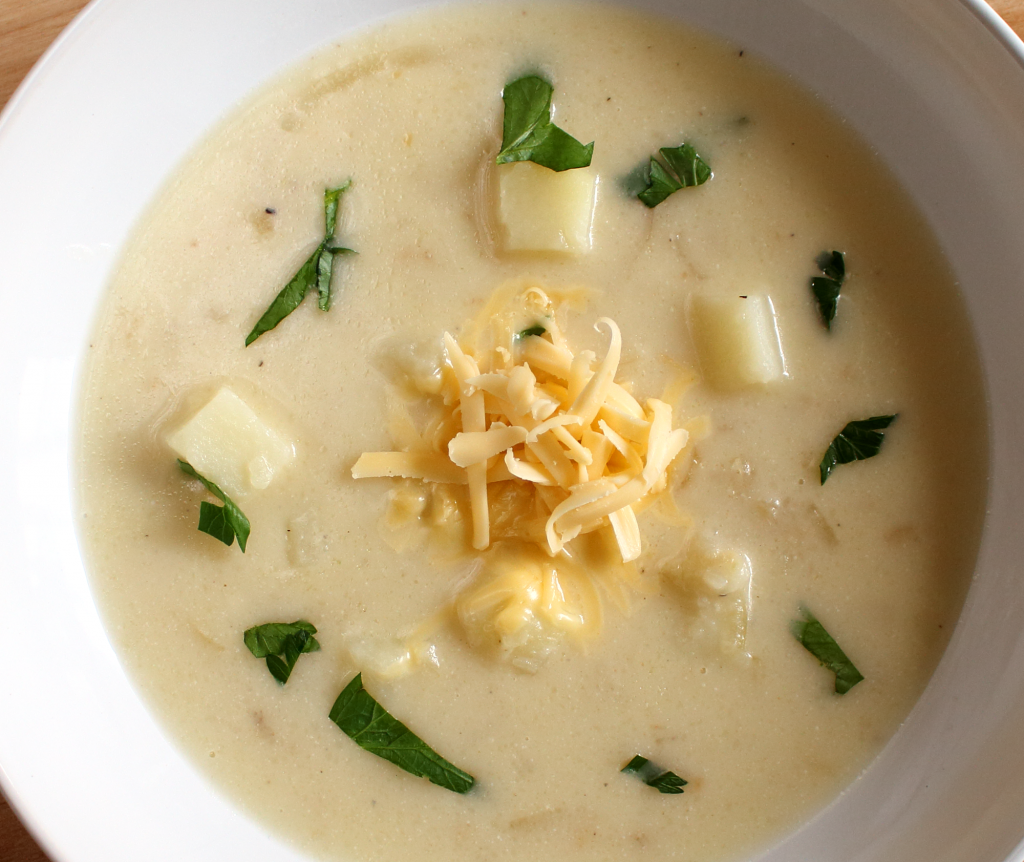 Potato and Onion Soup with Smoked Gouda Epicure's Table