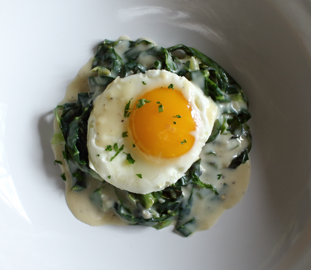 Creamy Cabbage with an Egg Epicure's Table