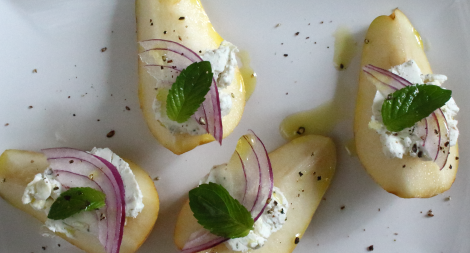 Pears with Goat Cheese