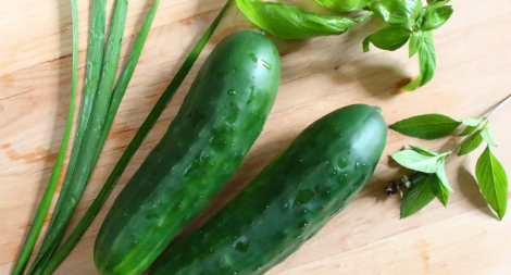 Cucumbers Chives Basil